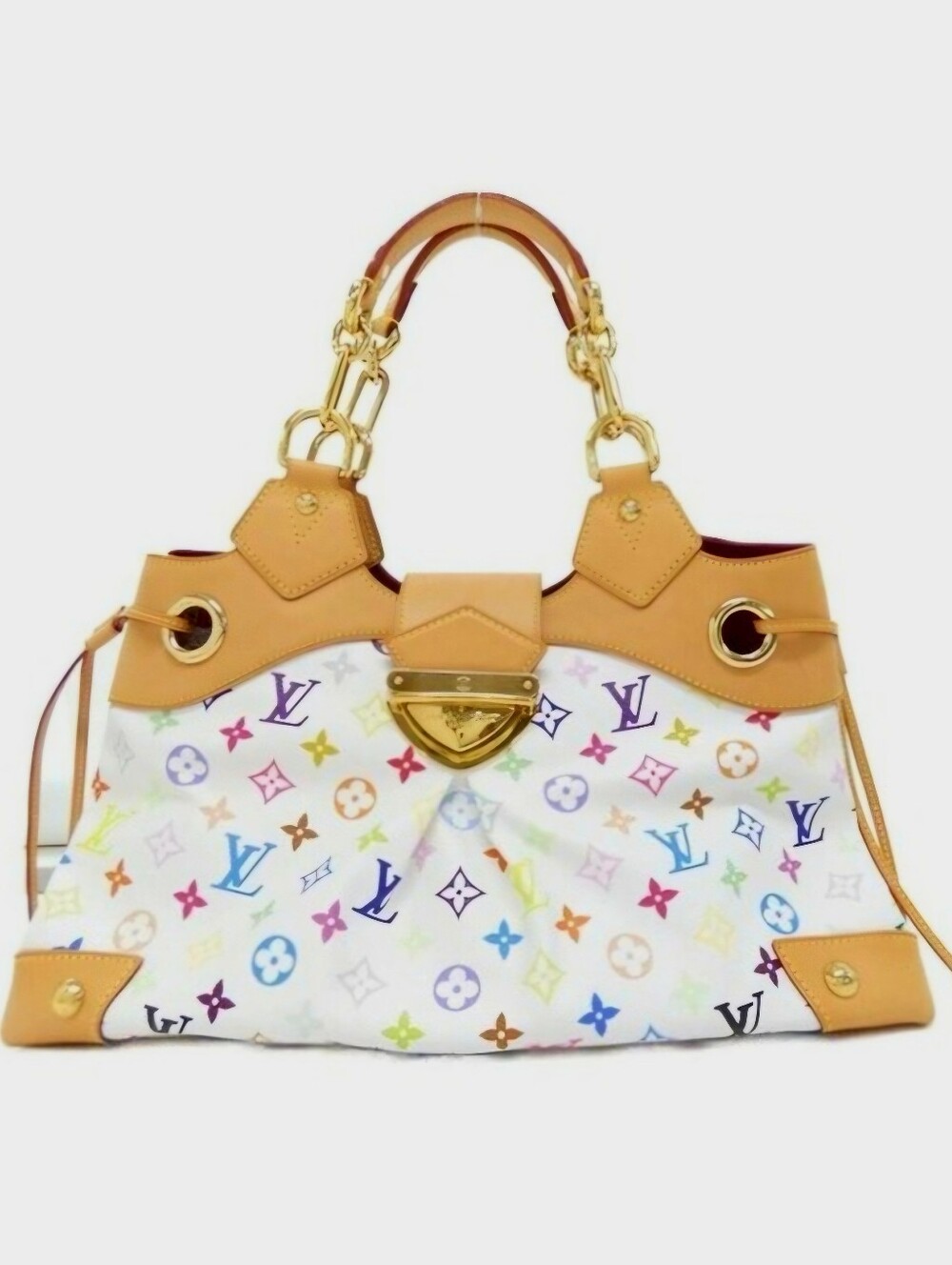 Louis Vuitton x Takashi Murakami Multicolor Monogram Ursula in White ✨️